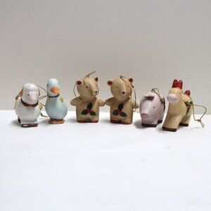 8 Homco Animal Christmas Ornaments